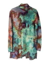 Image 12 of S Sweater Cardigan w/ Pockets in Moody Jewel Tone Snow Dye