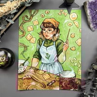 Image 1 of Pasta Witch Signed Watercolor Print