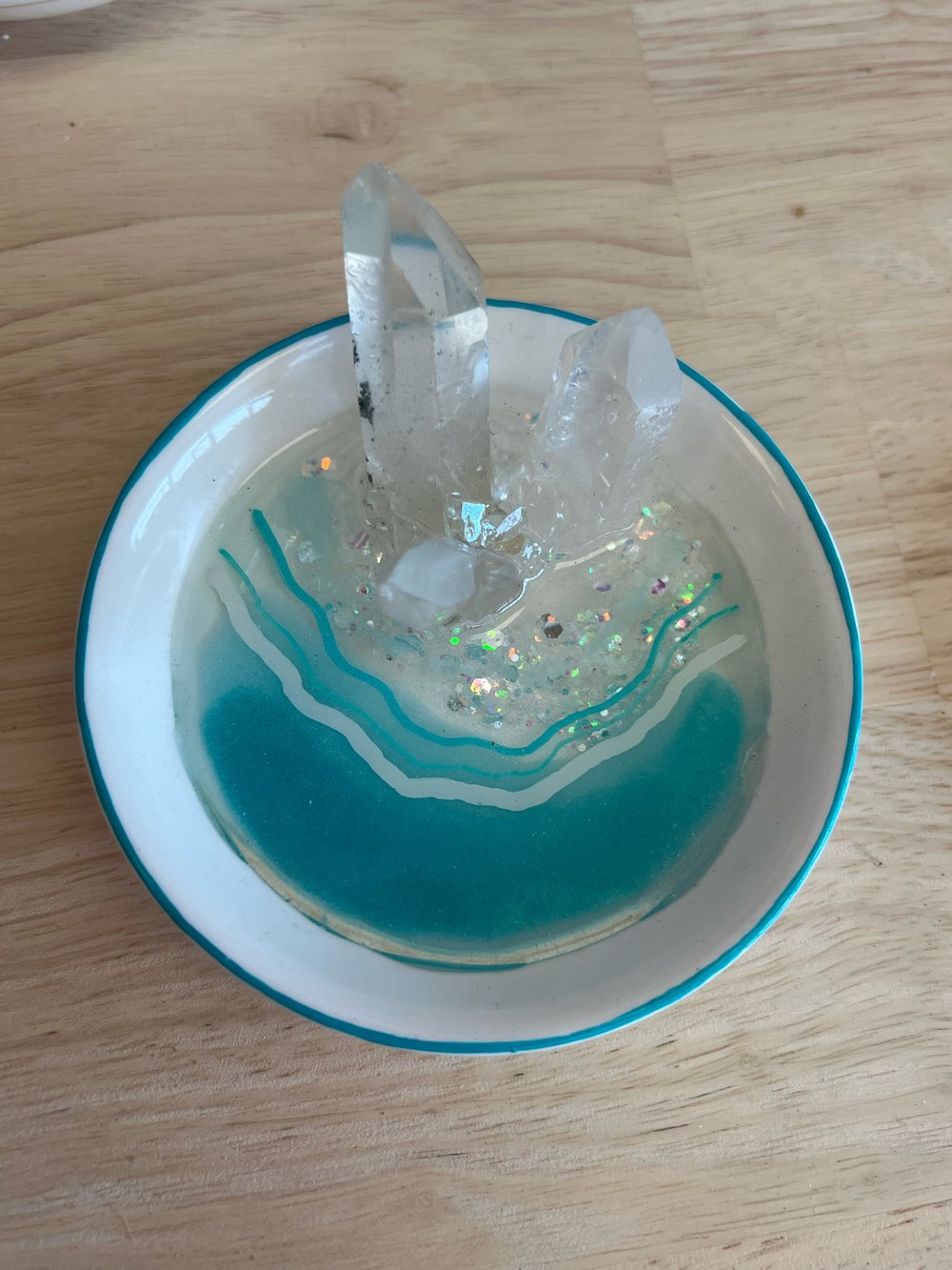 Image of Aqua Quartz Ring Dish 