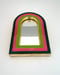 Image of Modernist Mirror Lime Green/Hot Pink/Dark Green 