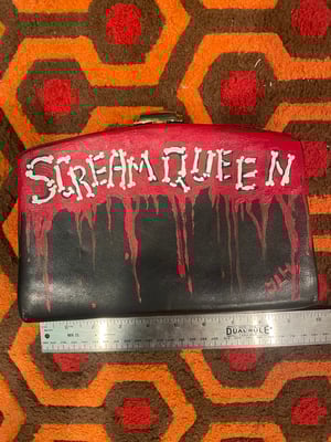 Scream Queen Custom Painted Vintage Leather Purse