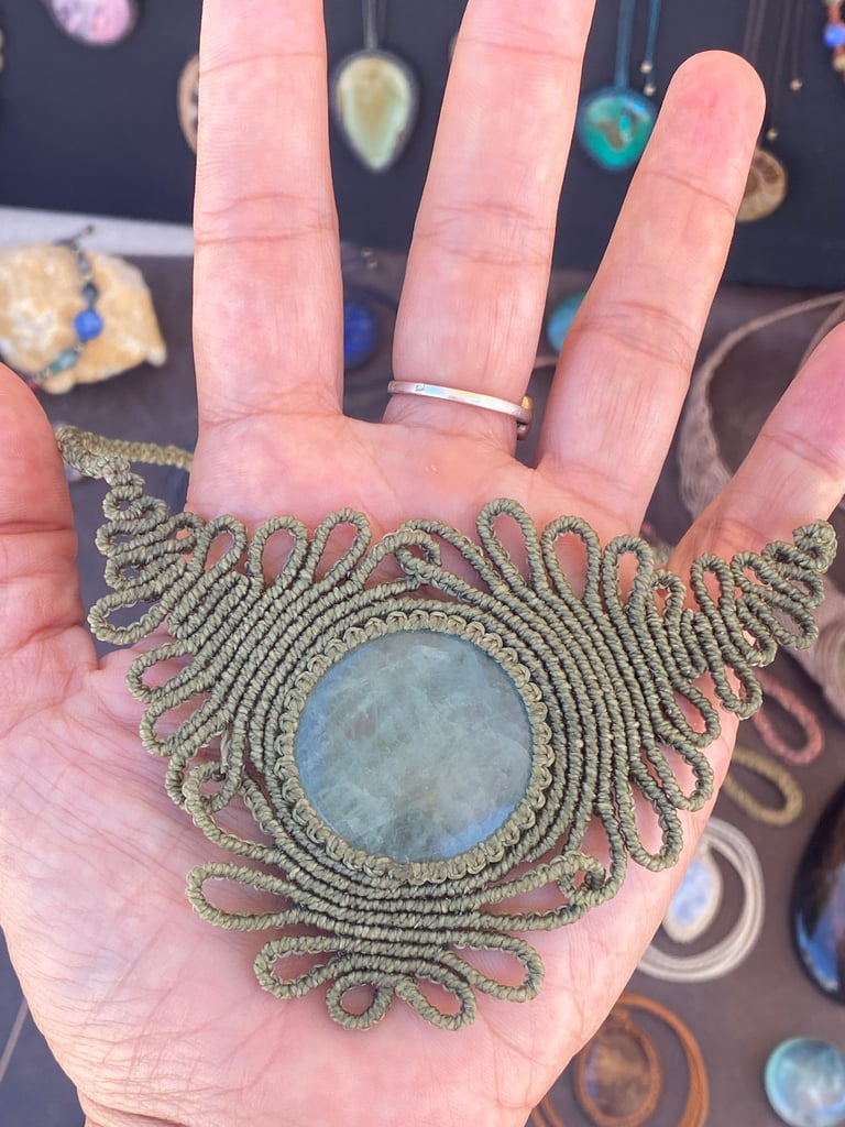 Aquamarine Assymmetrical necklace Image 2