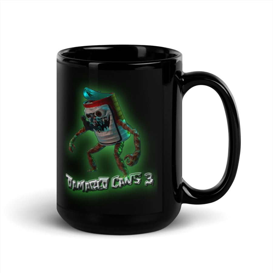 Image of Damaged Cans 3 Black Glossy Mug