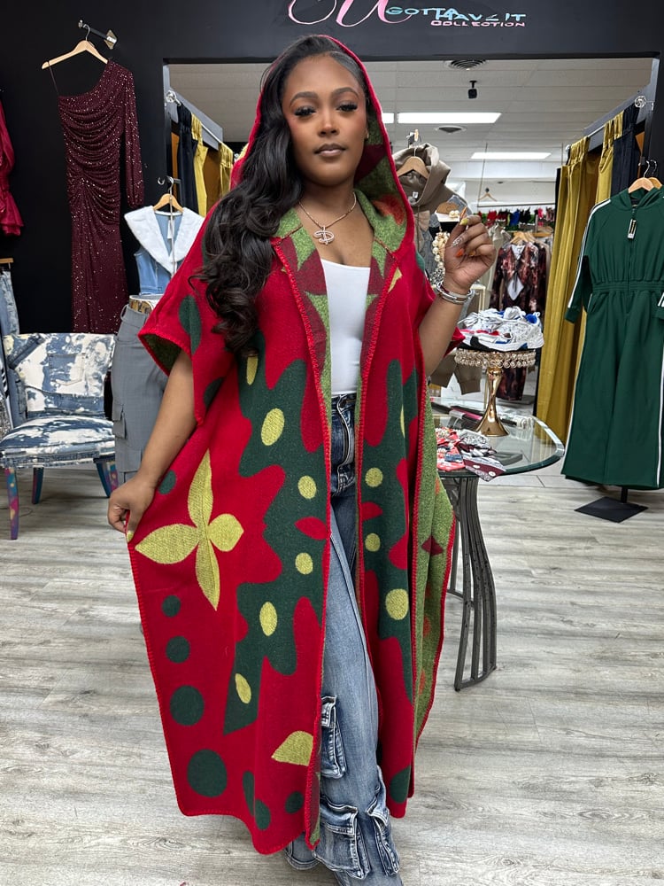 Image of Little Red Robin sweater Kimono