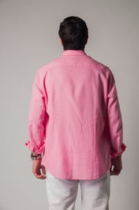 Image 2 of Camisa de lino rosa