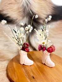 Image 15 of Mini Boot Flowers Red ( Pairs Only )