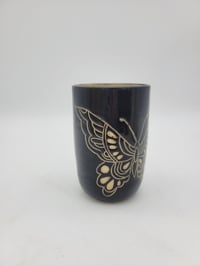 Image 3 of Black Butterfly Tumbler 