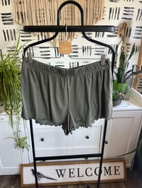 Image 1 of ruffle ribbed shorts 