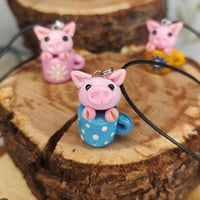 Image 5 of Wisiorki - "Świnka w kubku" 🐷🩷✨