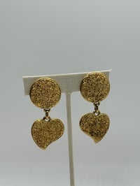 Image 1 of Vintage YSL Heart Clip On Earrings