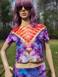 Image 5 of Solar Flare Crop Top and Leggings