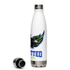 BOSSFITTED Neon Green and Blue Stainless Steel Water Bottle