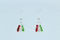 Image 1 of Holiday Rhinestone Wheel Earrings 🎄