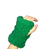 Green Puffy Gloves 