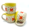 Flower Mug w Polka Dots 🌼 