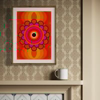 Image 2 of 'Hypnotic Bloom' 250gsm Matt Art Print Vintage Groove Design