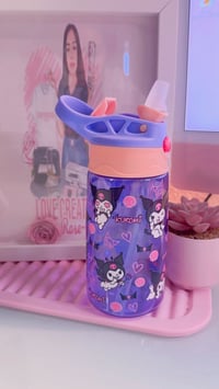 Image 1 of Purple Kuromi Water Bottle 