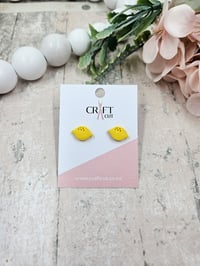 Lemon Slice Polymer Clay Stud Earrings