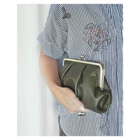 Image 3 of *NEW* Pleated Olive Leather Clutch