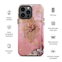 Image 25 of Pastel Pink Tattered Texture Rose Gold Goth Lolita Kawaii Inspired Tough Case for iPhone®