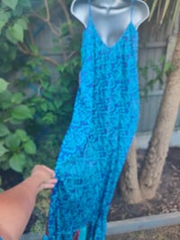 Image 8 of PEFKOS MAXI DRESS Blue red- Sise 10-18 uk