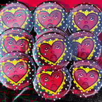 Image 1 of Forever Living With A Frown Pinback Button