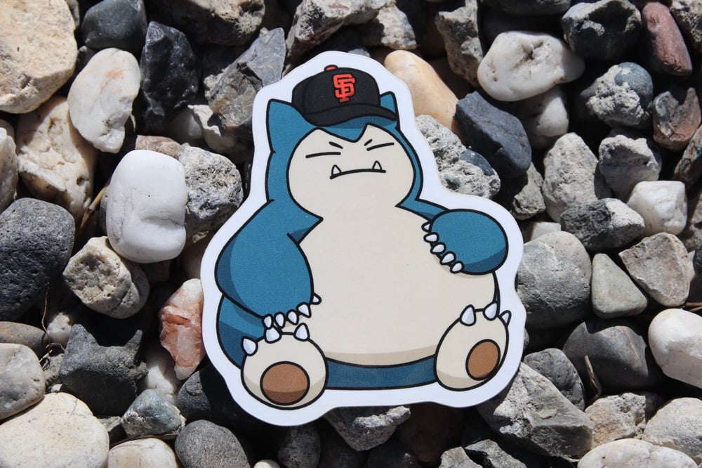 Image of Snorlax San Francisco Giants Sticker Decal
