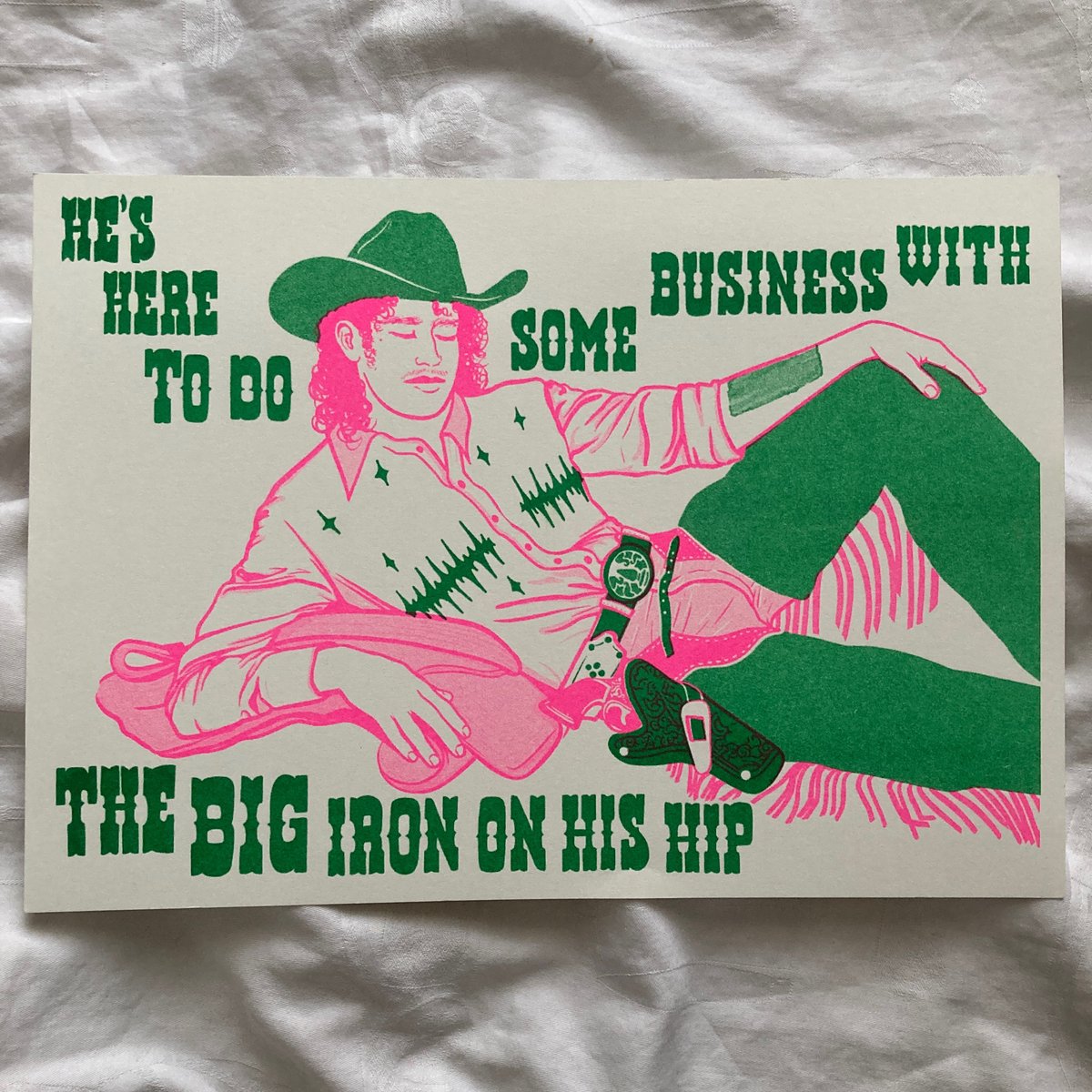 Image of 'Big Iron' Riso Print