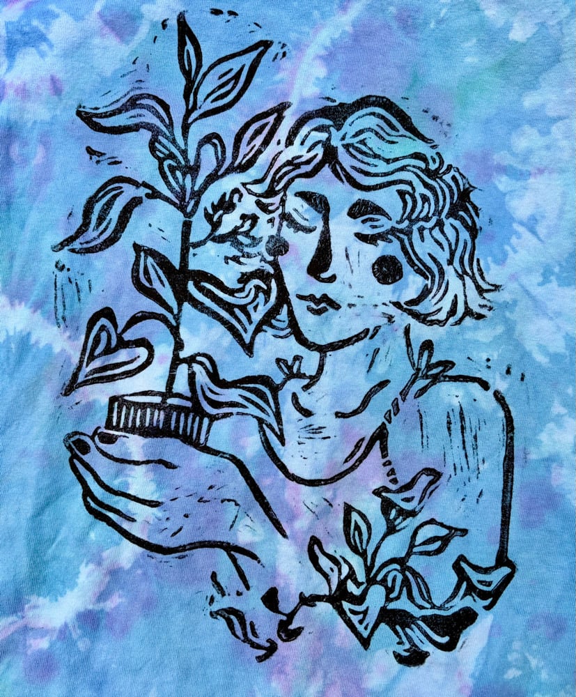 Image of READY TO SHIP- Limited Edition Tie-Dye Long-Sleeve Plant Lady Shirt