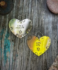 Image 1 of Made to order - FAFO heart earrings 