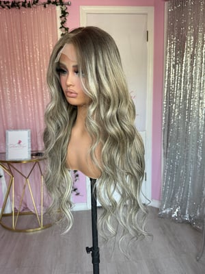 Image of human hair brown highlights (custom order) 