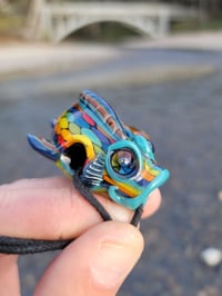 Image 4 of Dark Rainbow Koi Pendant