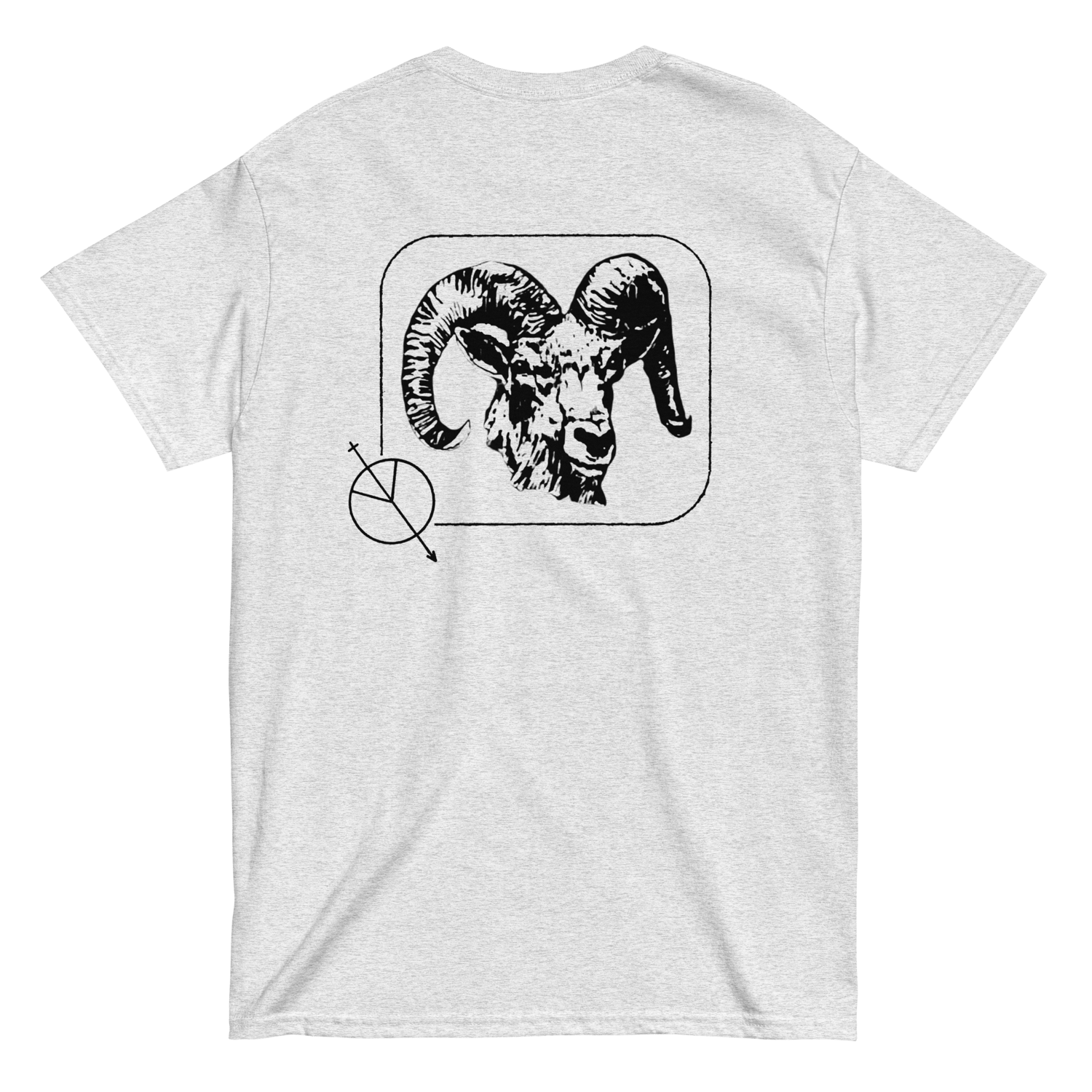 Image of Front and Back Logo/Ram - Ash Tee
