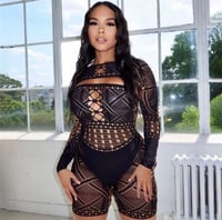 All Black See Though One Piece