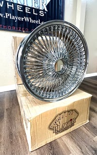 Image 2 of 18x8 Chrome 100 Spoke FWD Player Wire Wheels