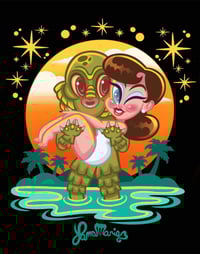 Creature print with girl