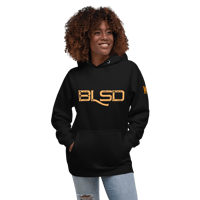Image 1 of Blessed “Quick Text” Unisex Hoodie BLCK/GLD