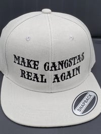 Image 2 of MAKE GANGSTAS REAL AGAIN  SNAPBACK WHITE