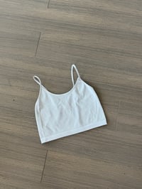 white crop plain tee (sz medium)