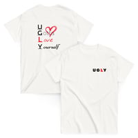 Ugly Heart Unisex Tee- White/Black