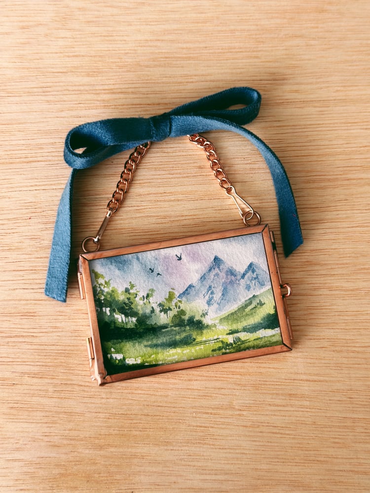Image of Mountain Valley - Heirloom Watercolor Ornament