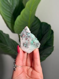 Image 1 of COPPER X MALACHITE STAINED QUARTZ -MOROCCO- L