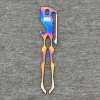 Image 2 of EDC Tool Co 4” Titanium Flamed Tweezer