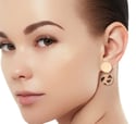 Crave Gold Leopard Round Earrings 