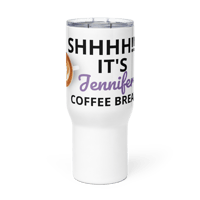 Image 2 of Travel mug with a handle (Jennifer's Coffee Break)