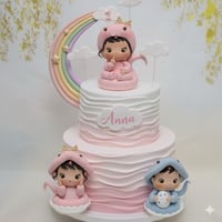 Image 1 of Cute Snake Cake Topper - Lightweight Clay