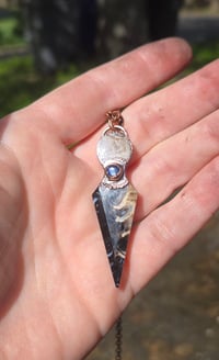 Image 3 of Electroformed palm root and kyanite dagger
