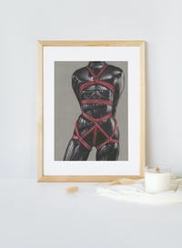 Image 1 of Latex Shibari on Archival Cotton Rag