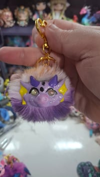 Image 1 of Non binary pride Fluffennutter keychain 