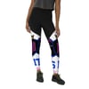 BOSSFITTED White Pink and Blue Sports Leggings